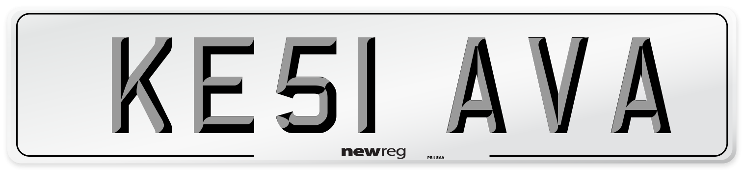 KE51 AVA Number Plate from New Reg